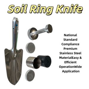 Cuchilla de Anillo para Muestreo de Suelo, Muestreador de Suelo con Cubierta Inferior y Mango, Muestreador de Penetración, Taladro de Suelo de Acero Inoxidable 304, <span class=keywords><strong>Poste</strong></span> de 1 Metro - Product Image 2