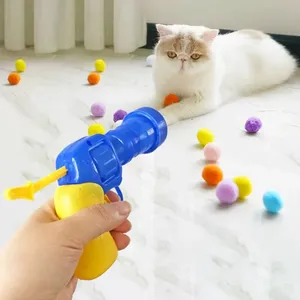 Tương tác khởi động đào tạo mèo đồ chơi sáng tạo chó đào tạo Đồ chơI mèo con Mini pompoms Trò chơi kéo dài sang trọng Bóng đồ chơi mèo sản phẩm - Product Image 1