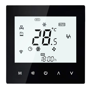 <span class=keywords><strong>Termostato</strong></span> WiFi Programmabile <span class=keywords><strong>per</strong></span> Unità Fan Coil con Display LCD e 4 Tubi <span class=keywords><strong>per</strong></span> Aria Condizionata (Nero) - Product Image 5