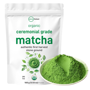 Nuevo <span class=keywords><strong>Té</strong></span> <span class=keywords><strong>Matcha</strong></span> Japonés 100% Orgánico de Grado Ceremonial Hecho a Mano, 100g/100 Porciones, <span class=keywords><strong>Té</strong></span> Verde Premium de Primera Cosecha - Product Image 1
