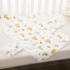 Dessin animé Animal Portable Pliable Bébé Matelas À <span class=keywords><strong>Langer</strong></span> Polyester <span class=keywords><strong>Sac</strong></span> À Couches avec Respirant Lavable Étanche Caractéristiques - Product Image 4