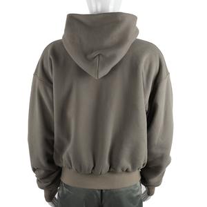 Felpa Corta con Zip Intera per <span class=keywords><strong>Uomo</strong></span> con Logo Personalizzato, Giacca con Cappuccio e Cerniera Personalizzabile, Produttore di Abbigliamento - Product Image 3