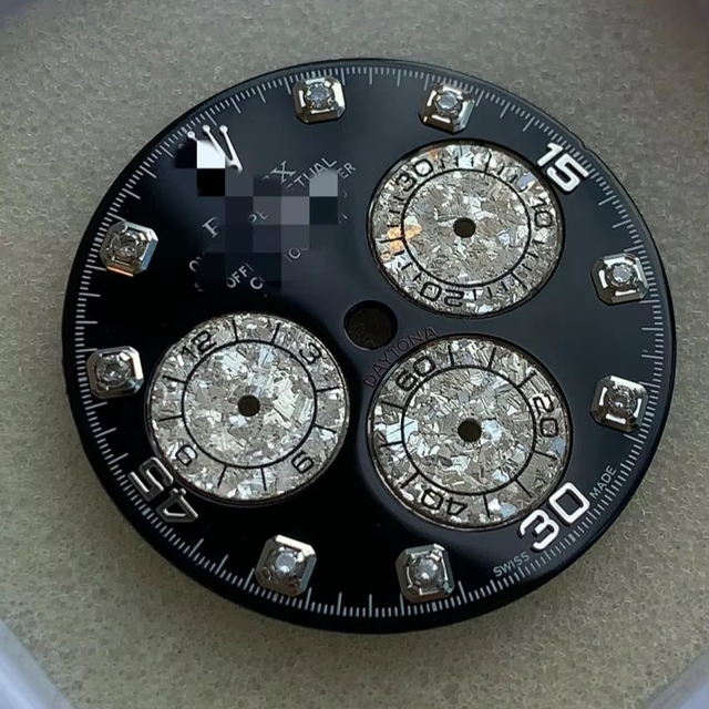 Custom RLX/PP/ GMT Dial - M126719 Meteorite 3255 Day-tone Disc ST1901 Fit Ziffernblatt Markers 35mm Case