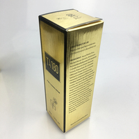 Boîtes d'emballage en carton pliable, estampage argent, pour cosmétiques, boîte en papier artisanal de 30ml, 350g