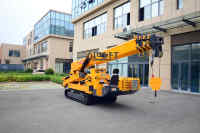 Grue araignée de 1 tonne à 3 tonnes, petite grue hydraulique sur chenilles pour la construction intérieure et extérieure