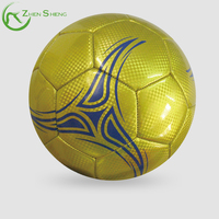 Ballon de football de taille 5 fabriqué par l'usine Zhensheng, cousu à la machine, en PVC, pour la promotion