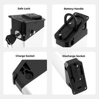 Baterai Ebike 48V 52V 13Ah 17.5Ah ALX009 5 Pin 13S5P Paket Baterai Lithium Ion untuk Sepeda Listrik Lipat