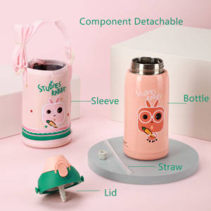 UZspace Baby Cup Vacuum SUS316 Botella de agua a prueba de fugas de acero inoxidable para niños - Product Image 3