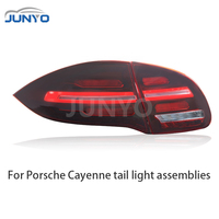 Feux arrière LED Junyo pour Porsche Cayenne 2011-2014, mise à niveau vers de nouveaux feux de jour LED avec clignotants séquentiels