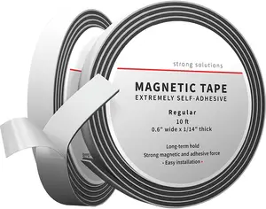 Competitive Price Flexible Neodymium Magnetic Soft Strip Tape Fridge Door Magnet Strip 10 Feet Long