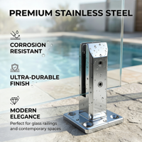 Condibe Spigot pour garde-corps de piscine en verre poli miroir