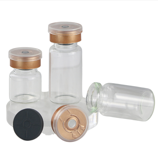 Lingka Hyaluronic Acid Serum Ampoule Clear Glass Vial Bottles Pull-Ring Sealing Colorful Caps Medical Grade Various Sizes