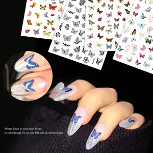 Misscheering adesivo per unghie autoadesivo farfalla Avocado decalcomanie Manicure 5D adesivo per unghie per unghie unghie dei piedi punte delle unghie