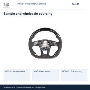 Volante de Fibra de Carbono para Audi A4, Configuración Seleccionada con Centro Abierto AA4LCF - Product Image 5