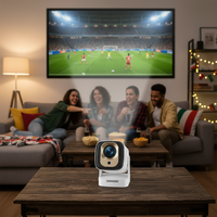 Mini projecteur IHOMELIFE HY260 4K Android 11 portable à courte focale pour home cinéma, 320 lumens, lampes LED, objectif autofocus intégré