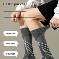 Chaussettes de compression en coton tricoté pour hommes, ODM, pour le football professionnel, la course à pied et le fitness - Séchage rapide, absorption de la transpiration, désodorisant