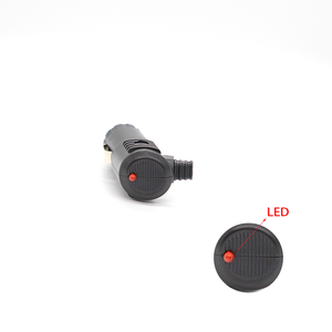 Encendedor de cigarrillos negro de 12/24V para coche, enchufe macho, adaptador de corriente auxiliar para vehículo, enchufe ABS, conector de CC con luz Led roja - Product Image 6