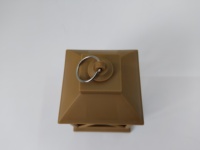 Lanterne LED compacte marron en plastique, sans flamme, à lumière vacillante, mini lanterne mignonne pour la maison, les mariages, le Ramadan, la décoration de Noël
