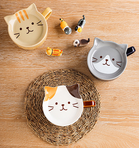 Ins Hot <span class=keywords><strong>Sale</strong></span> Atacado 220ml Criativo <span class=keywords><strong>Cute</strong></span> Animals Caneca De Cerâmica Com Tampa Gato Café Leite Cup Novidade Presentes Cartoon Cat Caneca De Água - Product Image 6