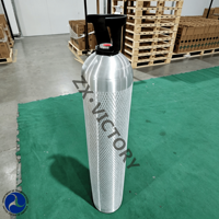 Bouteille de CO2 en aluminium rechargeable de qualité alimentaire ZX, 2,5 lb, 5 lb, 10 lb, 20 lb, cylindre de gaz CGA540 pour machine à boissons gazeuses, OEM