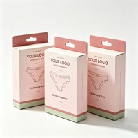 Boîte d'emballage en gros personnalisée avec logo pour sous-vêtements, avec crochets, transparente, pliable, pour la vente au détail de chaussettes, sous-vêtements et soutiens-gorge