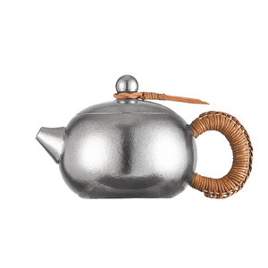 Titanium Kung Fu <b>Tea</b> <b>Set</b> Small Cup With Lid Heat Resistant Outdoor Use Afternoon <b>Tea</b> Round Shape Titanium Natural Color - Product Image 2