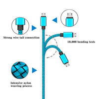 Cantell pabrik oem 1m 2m 3m kabel data usb c nilon V8 kabel usb mikro pengisian daya Cepat 2.0 kabel usb ke Tipe c untuk Android