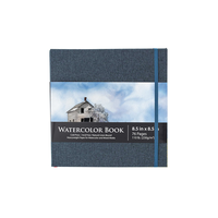 Carnet aquarelle de haute qualité avec poche intérieure et carnet de notes à bande élastique floral pour aquarelle avec logo personnalisé