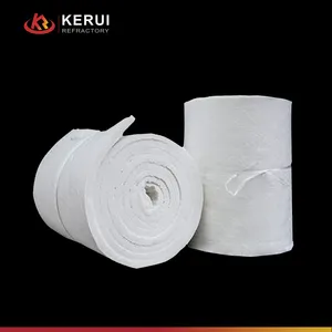 Manta de fibra cerâmica KERUI com excelente isolamento térmico de material de alto alumínio