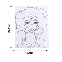 Neues Design Mini Diy Gemälde von Number Kit Afrikanische Frau mit Sonnenbrille 20 X25cm Gerahmte handgemachte Farbe nach Zahlen für Anfänger