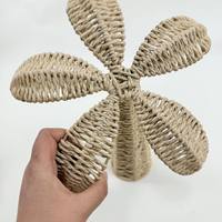 Meilleures ventes : Décoration de table tropicale en fibre naturelle tressée à la main, motif palmier en papier Art Déco, écologique, pour la maison, les fêtes et les anniversaires