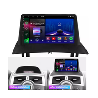 Pantalla de Audio para coche, Marco Fascia Universal con Android, Gps, reproductor de Dvd, Cable, marco de coche para Renault Megane 2003-2009, 2 paneles de pantalla