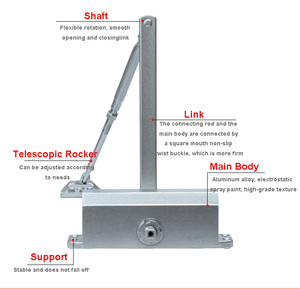 VIANS 60KG Max <strong>Door</strong> <strong>Weight</strong> Aluminum Alloy Heavy Duty Automatic <strong>Door</strong> Closer - Product Image 6