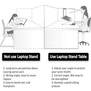 Soporte Desmontable para Portátil de Aleación de Aluminio, Soporte Plegable Multiángulo para Portátil de 15.6 Pulgadas para Cama - Product Image 4