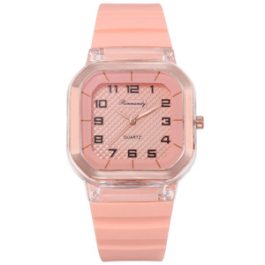 8122 Drop Shipping <span class=keywords><strong>orologi</strong></span> da donna quadrante numerico orologio minimalista al quarzo da donna orologio in Silicone di moda per ragazza - Product Image 3
