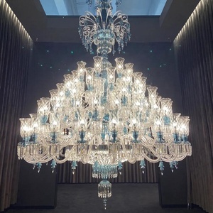 Grand Chandelier <span class=keywords><strong>avec</strong></span> <span class=keywords><strong>Pince</strong></span> à Bras Lustre en Cristal Salle de Banquet Salle à Manger Manoir Suspension de Luxe - Product Image 1