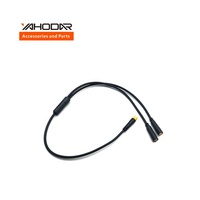 Câble répartiteur en Y Yahodar KY-EB0066 1 2 (alliage d'aluminium) avec prise 3 broches plaquée or pour vélo électrique BBS01/BBS02/BBSHD