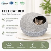 Niche pour chat en feutre thermoformé sur mesure, écologique, amovible et lavable, fabrication OEM ODM