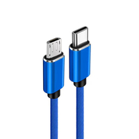 Boîtier métallique en aluminium durable personnalisé Câble Micro B USB C de données de charge tressé en nylon