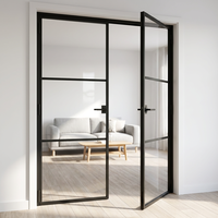 Porte coulissante en aluminium moderne certifiée NFRC Rolansini, résistante aux ouragans, double vitrage, verre trempé, étanche, coupe-vent
