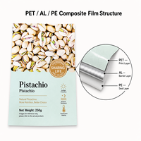Op maat gemaakte 250g cashewnoten stand-up pouch, matte aluminiumfolie zak met tear-seal sluiting, voedselveilige waterdichte verpakking voor gedroogd fruit