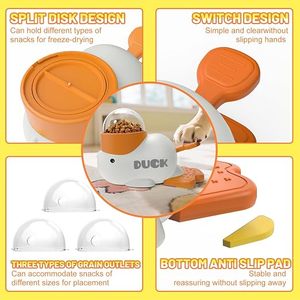 Jouet Distributeur Interactif de Friandises pour Chien - Puzzle en Forme de Canard avec Distributeur Lent Réglable et Conception Automatique en Plastique pour Chiens - Product Image 6
