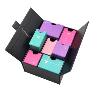 Hộp quà Giáng sinh bằng giấy cứng, thiết kế tùy chỉnh, dùng làm lịch vạn niên, đựng mỹ phẩm, trang sức, 7/12 ngày - Product Image 3