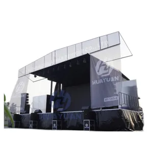 Mobile truck stage with sound system gospel crusade mobile stage truck