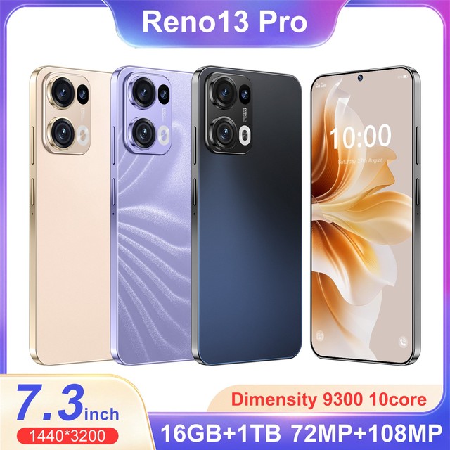 Hot Sale Reno 13Pro Smartphone 2026 5G 16GB 1TB 7.3 Inch 108MP  10 Core Global Version