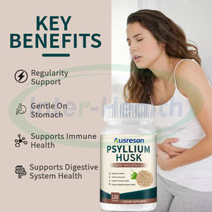 Ausreson OEM 유기농 <span class=keywords><strong>Psyllium</strong></span> 껍질 캡슐 초본 섬유 보충 500mg <span class=keywords><strong>Psyllium</strong></span> 껍질 추출물 대량 <span class=keywords><strong>Psyllium</strong></span> 껍질 캡슐 - Product Image 2