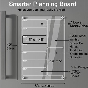 Calendario Acrílico Magnético Reutilizable Personalizado, Pizarra de Borrado en Seco con Tablero de Notas para Refrigerador - Product Image 5