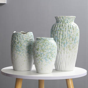 Vase en céramique de style chinois sans trous, hauteur 24 cm, pour la décoration de la maison et du salon, avec conteneur pour fleurs fraîches ou séchées - Product Image 6