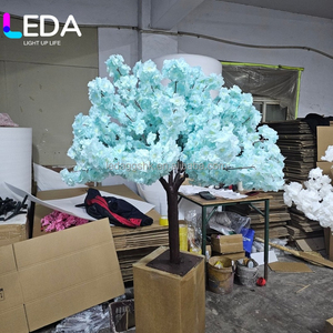 ต้นซากุระประดิษฐ์สีฟ้า LEDA สำหรับตกแต่งโต๊ะกลาง ต้นดอกซากุระปลอมสำหรับงานแต่งงาน งานเลี้ยง งานจัดเลี้ยงบนโต๊ะ - Product Image 3