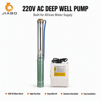 Pompe à eau AC multistade haute pression de 3 pouces, câble de 10 m, garantie 1 an, IP68, pompe de puits profond pour eau propre, pour les pays en développement